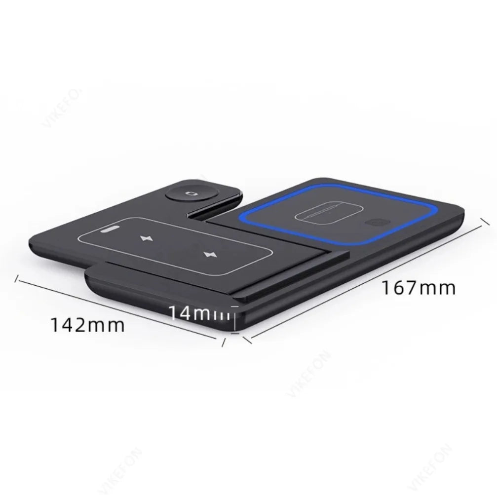 Vikefon Foldable 3-in-1 Wireless Charging Station