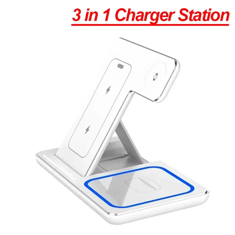 Vikefon Foldable 3-in-1 Wireless Charging Station
